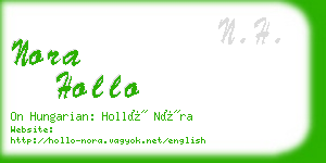 nora hollo business card